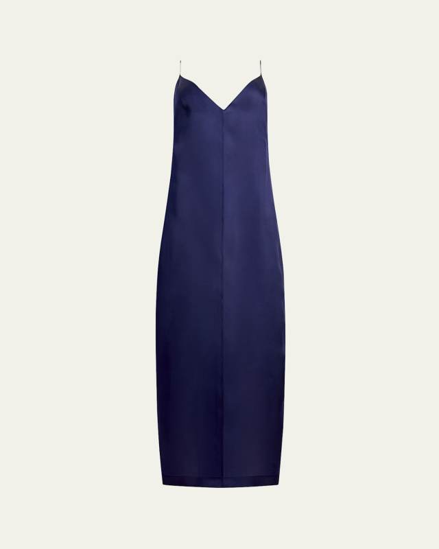 Tulula V-Neck Silk Slipdress